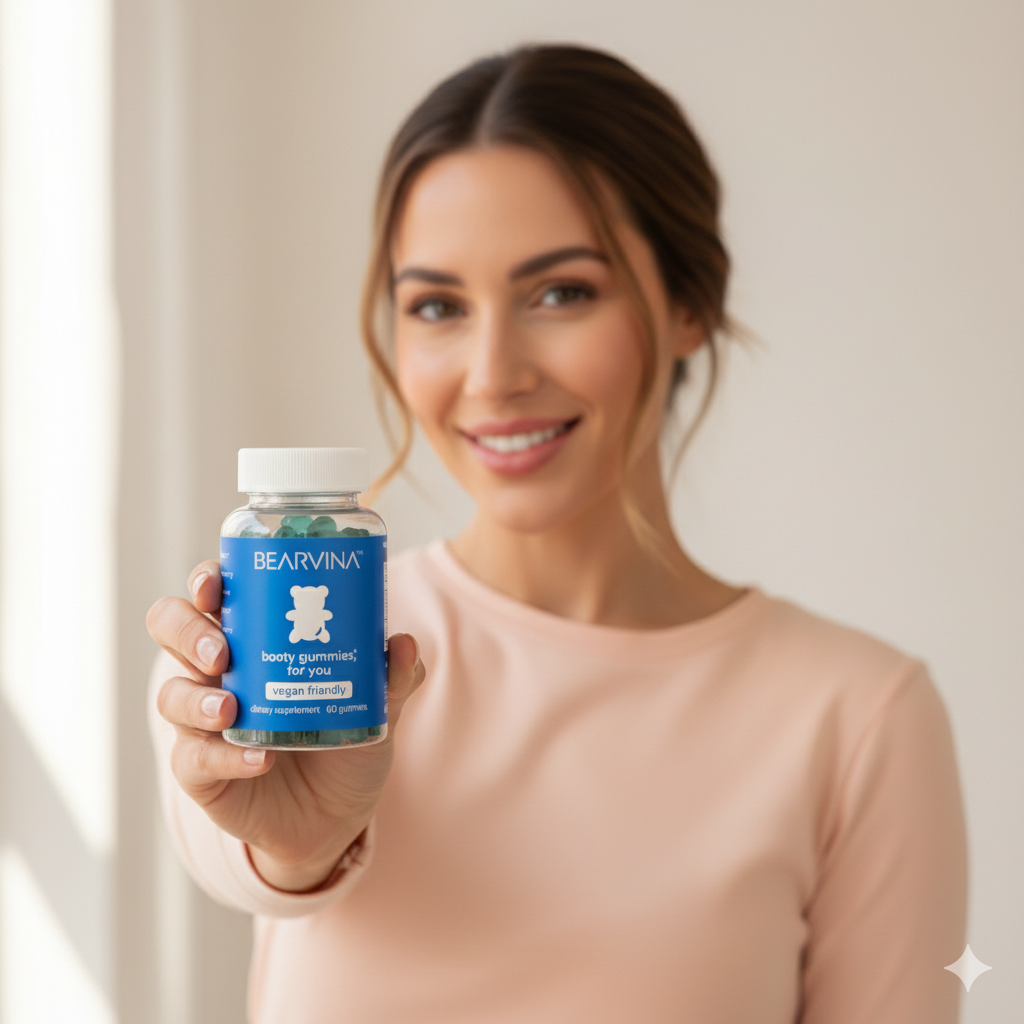 Customer holding Bearvina gummies